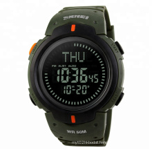 Skmei 1231 compass multifunction plastic digital mens military wrist watch waterproof